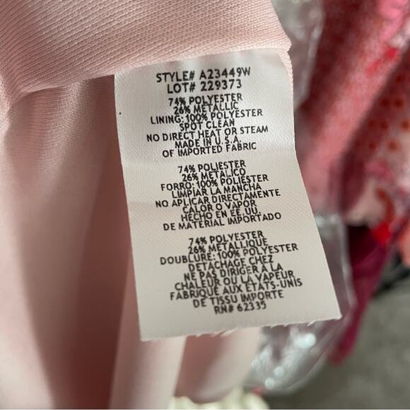 Betsy & Adam “Gracie” Galaxy Knit Glitter Draped Gown Women’s Sz 12 - Picture 6 of 7